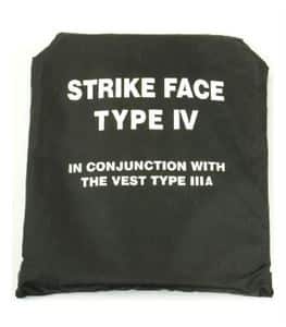 Ceramic Plate Protection Level IV (4) in conjunction with Body Armor level III-A 3 Ceramic Plate Protection Level IV (4) in conjunction with Body Armor level III-A