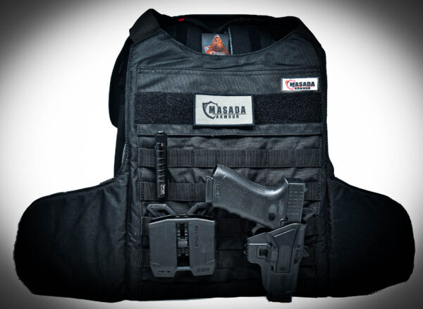 MASADA Bulletproof Backpack Front and Back Full Body Armour Converts to Bulletproof Vest (IIIA) - FREE Shipping