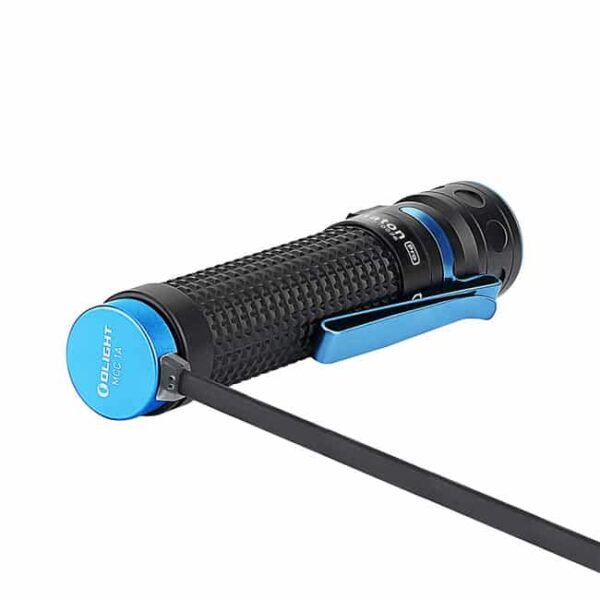 Olight Baton Pro Rechargeable Side-Switch LED Flashlight with Lithium Battery & Magnetic USB Charging (Max Output of 2000 Lumens)