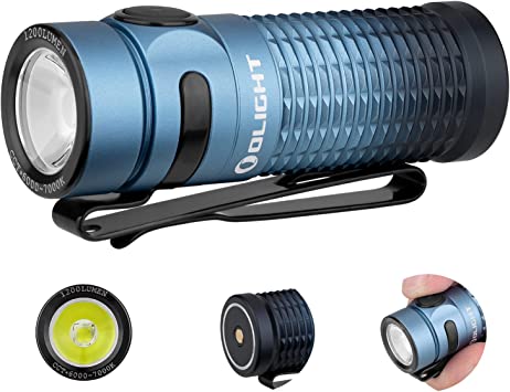 Olight Baton3 1,200 Lumens Ultra-Compact Rechargeable EDC Flashlight, Powered by Rechargeable Battery