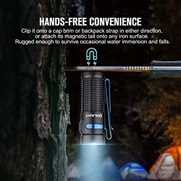 Olight Baton3 1,200 Lumens Ultra-Compact Rechargeable EDC Flashlight, Powered by Rechargeable Battery