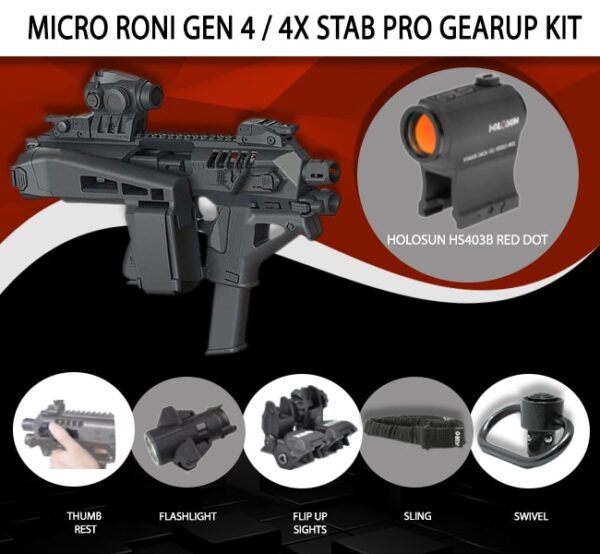 Micro Roni Gen 4 / 4X Stab pro Gearup Kit - MCK is not a CAA Israel product! 1 Micro Roni Gen 4 / 4X Stab pro Gearup Kit - MCK is not a CAA Israel product!