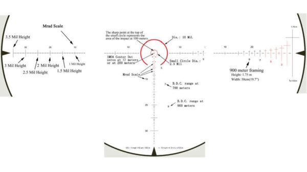 CMR-AK762 Hi Lux Close to Medium Range 1X-4X Riflescope w/ AK-762 & 300 BLK BDC Reticle