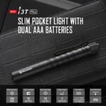 Olight I3T Plus 250 Lumens EDC Pocket Slim Flashlight with 2xAAA Batteries and a PMMA Optic Lens