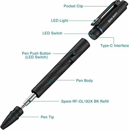 Olight Open Pro 120 Lumens LED Pen Light with Green Beam, Rechargeable EDC Flashlight 9 Olight Open Pro 120 Lumens LED Pen Light with Green Beam, Rechargeable EDC Flashlight