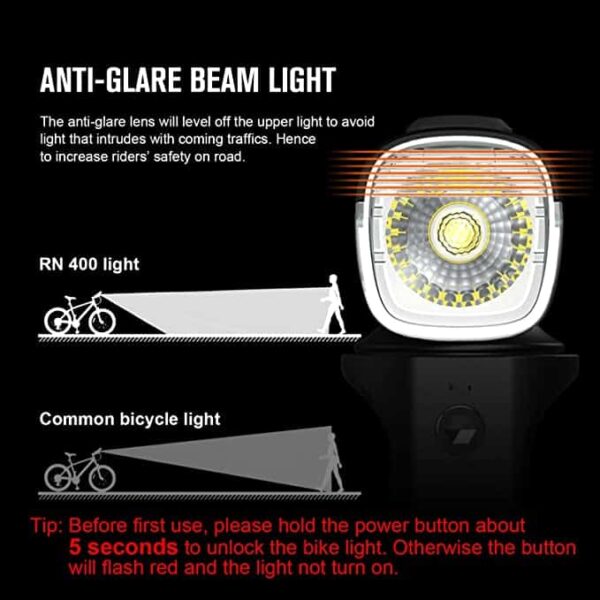 Olight RN 400 LED Bike Lights, 400 Lumens USB Type-C Rechargeable Bike Front Light 5 Olight RN 400 LED Bike Lights, 400 Lumens USB Type-C Rechargeable Bike Front Light