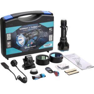 Olight Warrior X Turbo Rechargeable LED Flashlight Kit