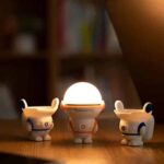 Olight Obuddy Astronaut-like Charging Base Compatible with Obulb Series with Integrated MCC Port (Obuddy-Astro Orange)