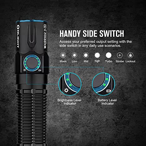 Olight Warrior 3S 2300 Lumens Rechargeable Tactical Flashlight 4 Olight Warrior 3S 2300 Lumens Rechargeable Tactical Flashlight