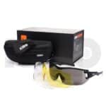 Eku X – Lightweight, Ballistic Rated Tactical Glasses with Three Interchangeable One Piece Lenses