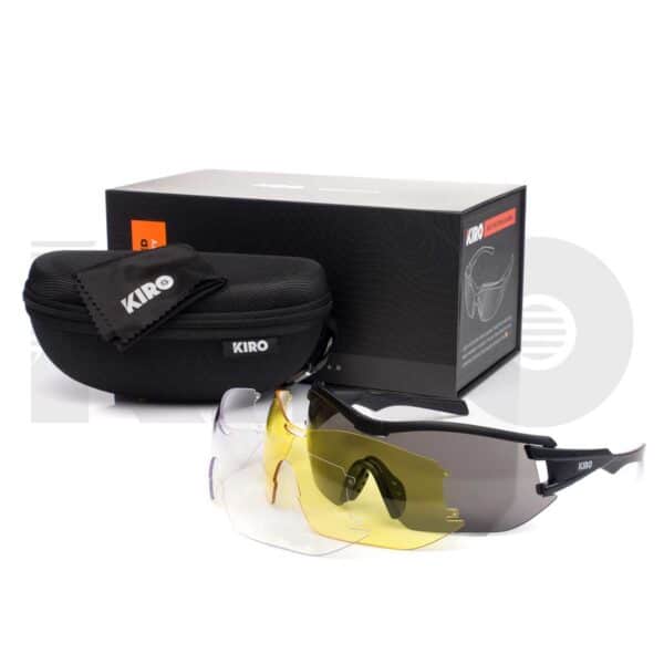 Eku X – Lightweight, Ballistic Rated Tactical Glasses with Three Interchangeable One Piece Lenses