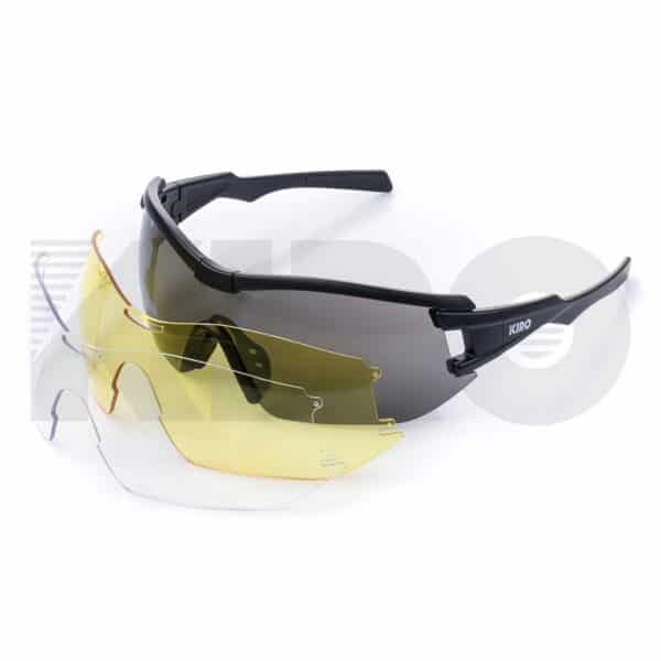 Eku X – Lightweight, Ballistic Rated Tactical Glasses with Three Interchangeable One Piece Lenses